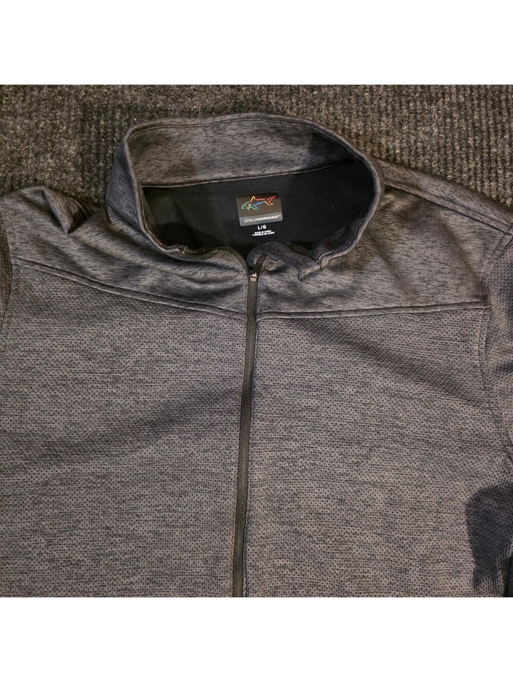 Greg Norman Men's Gray Full Zip Lightweight Jacket Size Large